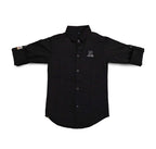 Havok Boys H Logo Black Textured Cotton Shirt