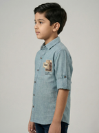 Havok Boys Casual Shirt "Roger" Patch Embroidery Havok kids