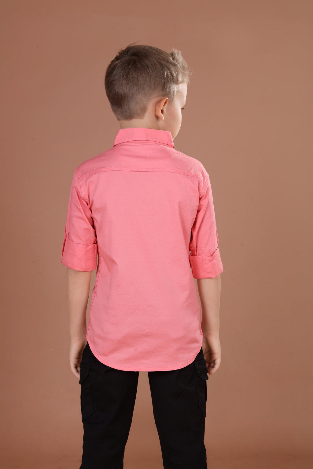 Havok Boys Solid Pink Cotton Casual Shirt