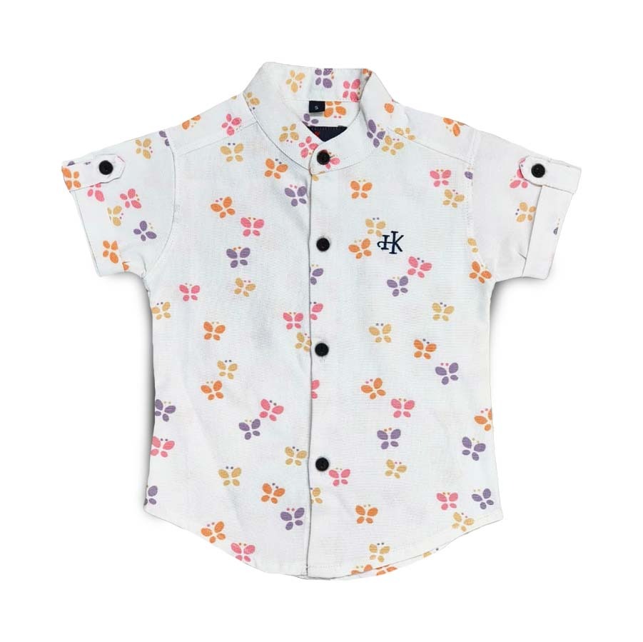 Havok Infant Boys White Cotton Butterfly Print