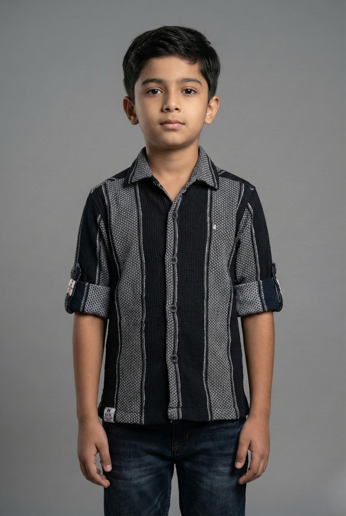 Havok Boys Black and Grey Textured Striped Havok kids