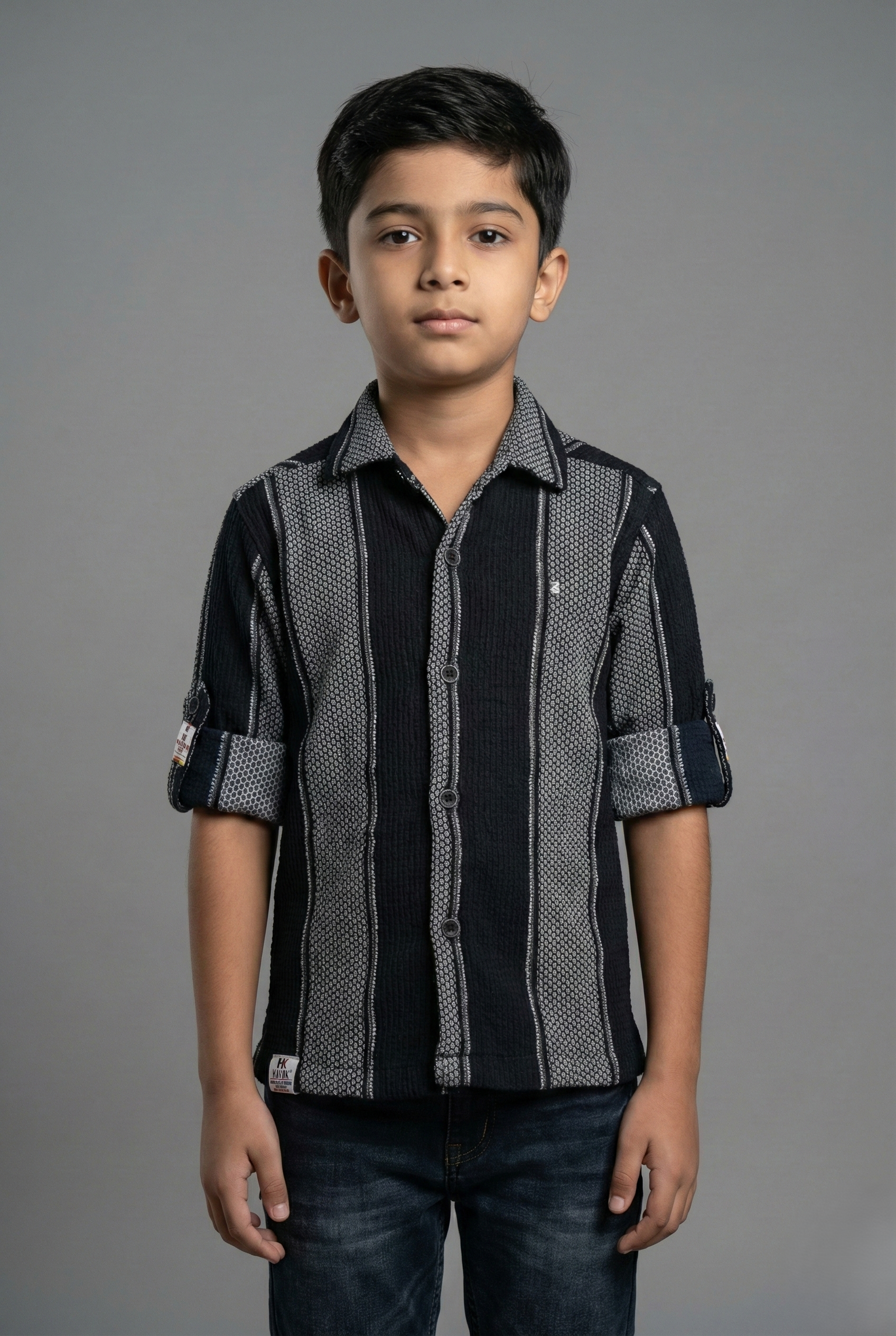 Havok Boys Black and Grey Textured Striped Havok kids