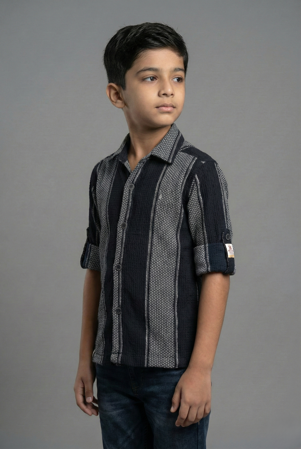 Havok Boys Black and Grey Textured Striped Havok kids