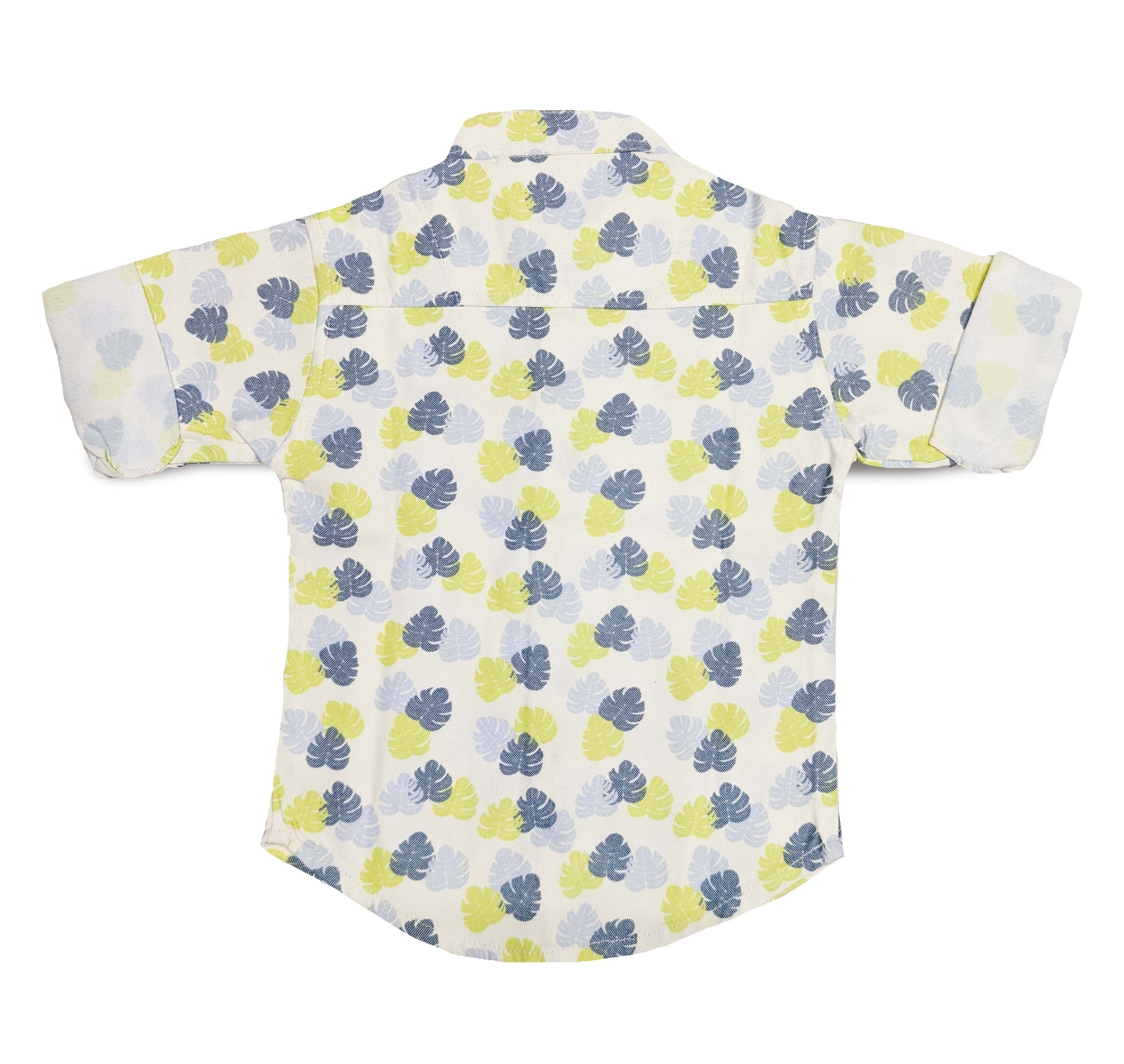 Havok Infant White Shirt for Boys Half Sleeve, Leaf Print Button-Down Havok kids