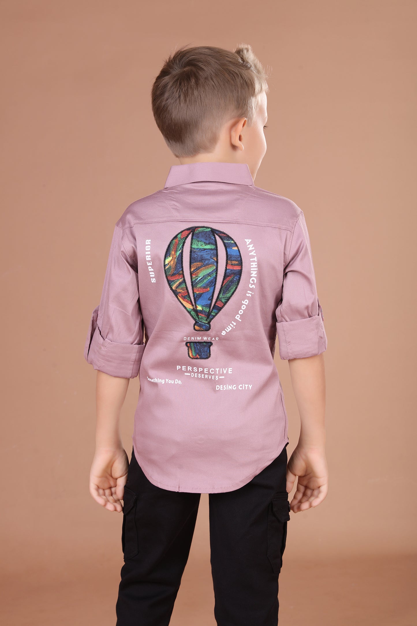 Boys Button-Down Shirt Balloon Print