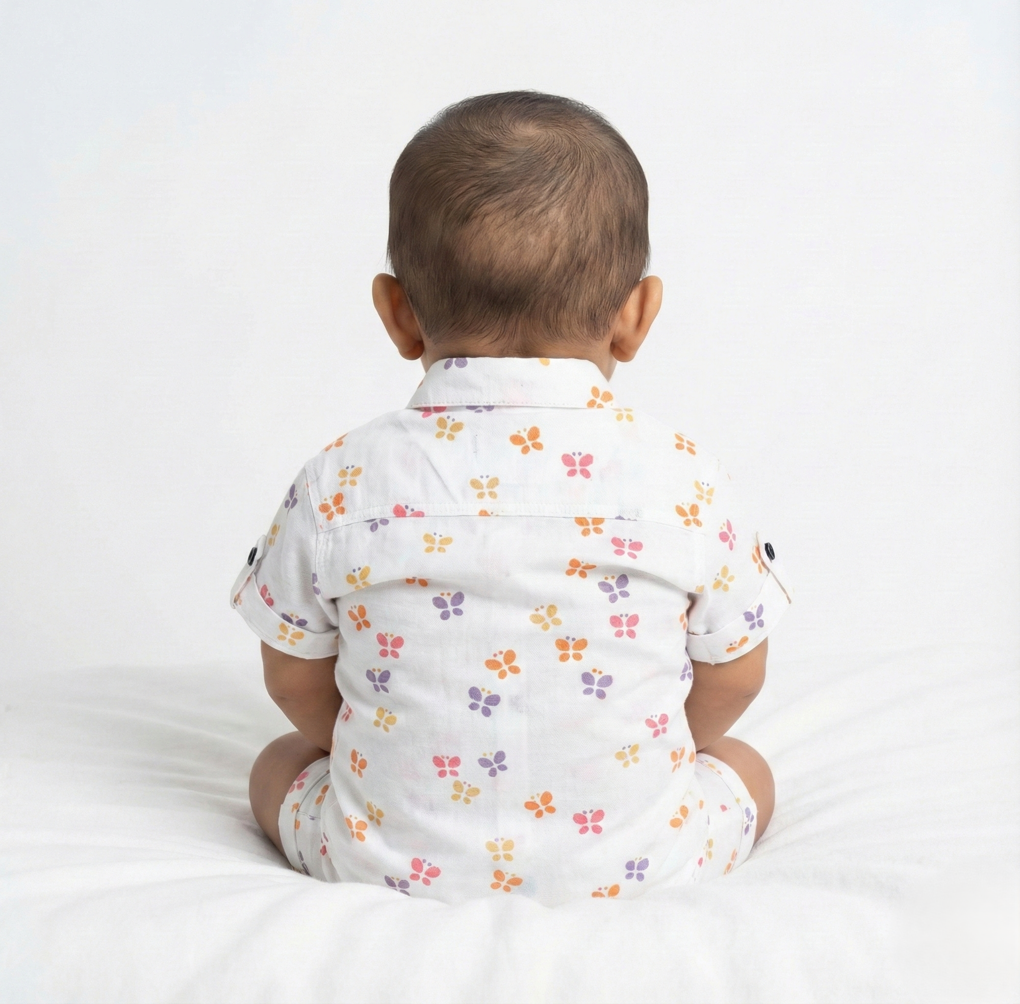 Havok Infant Boys White Cotton Butterfly Print