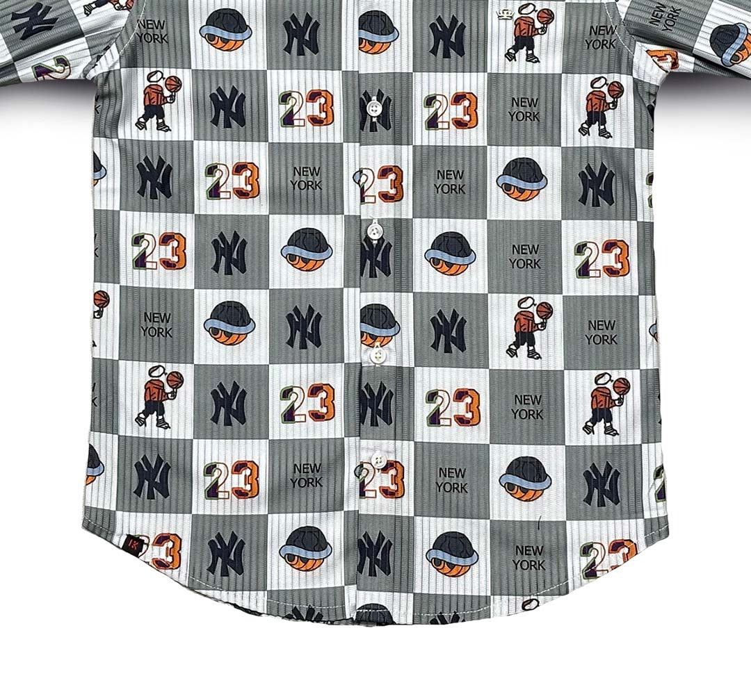 Havok Boys Grey Checkered Shirt