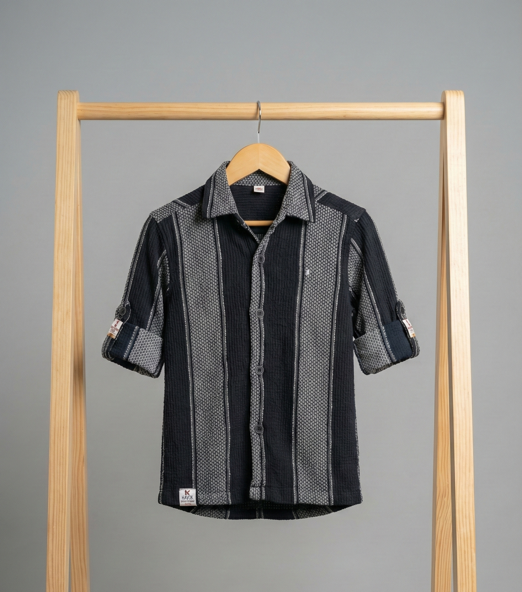 Havok Boys Black and Grey Textured Striped Havok kids