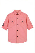 Havok Boys Solid Pink Cotton Casual Shirt Havok kids