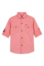 Havok Boys Solid Pink Cotton Casual Shirt