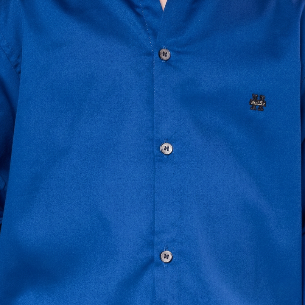 Havok Boys Solid Royal Blue 50% Polyester Casual Shirt | Full Sleeve Roll-Up Style | Regular Fit Stylish Party Shirt for Kids Havok kids