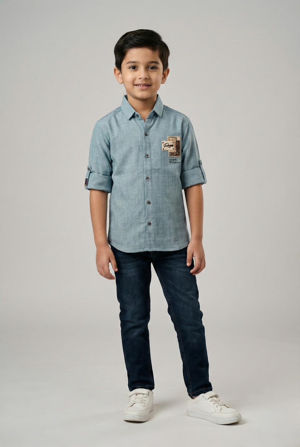 Havok Boys Casual Shirt "Roger" Patch Embroidery Havok kids