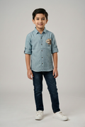 Havok Boys Casual Shirt "Roger" Patch Embroidery Havok kids