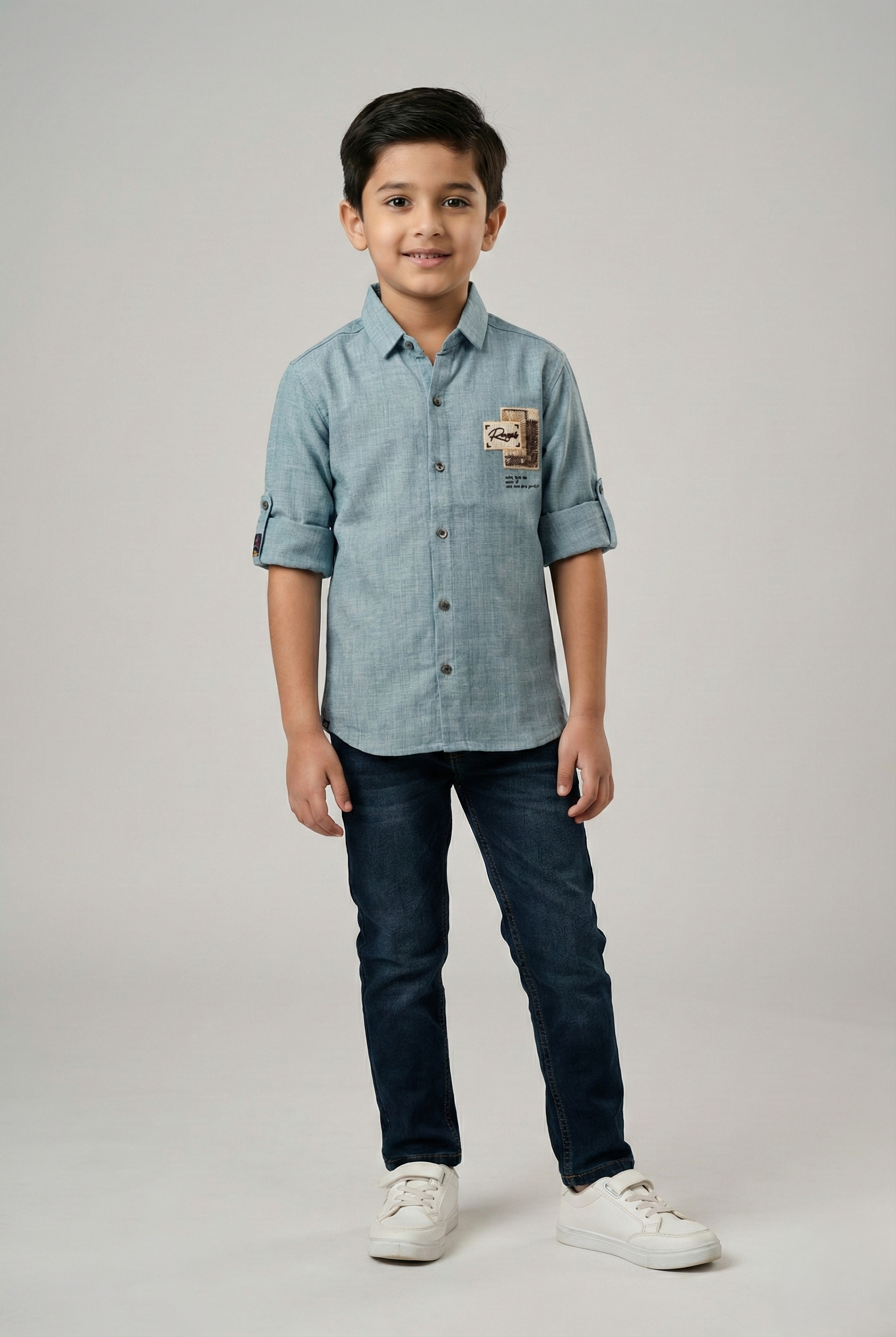 Havok Boys Casual Shirt "Roger" Patch Embroidery Havok kids