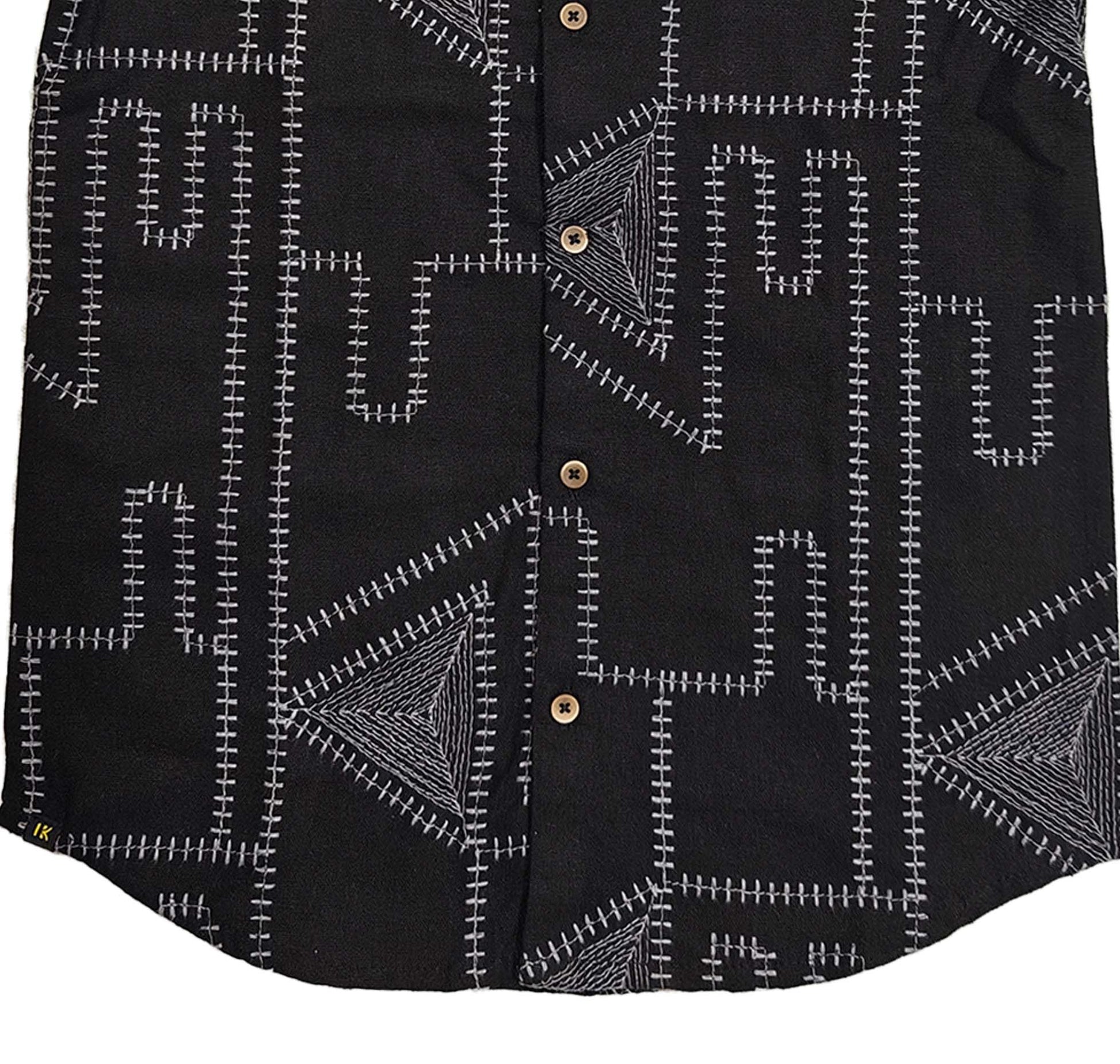 Black Geomartic Half Shirt for Boys 4