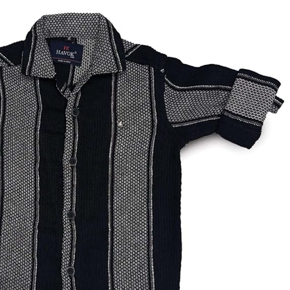 Black Shirt Full Sleeve Spread Collared Boy