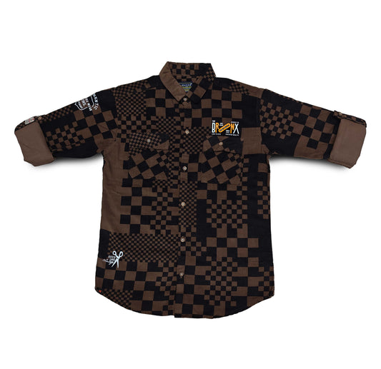Brown Shirt for Boys Full Sleeve