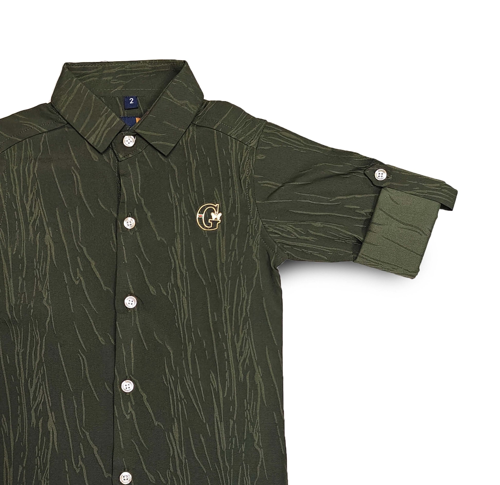 G Logo Green Shirt for boys
