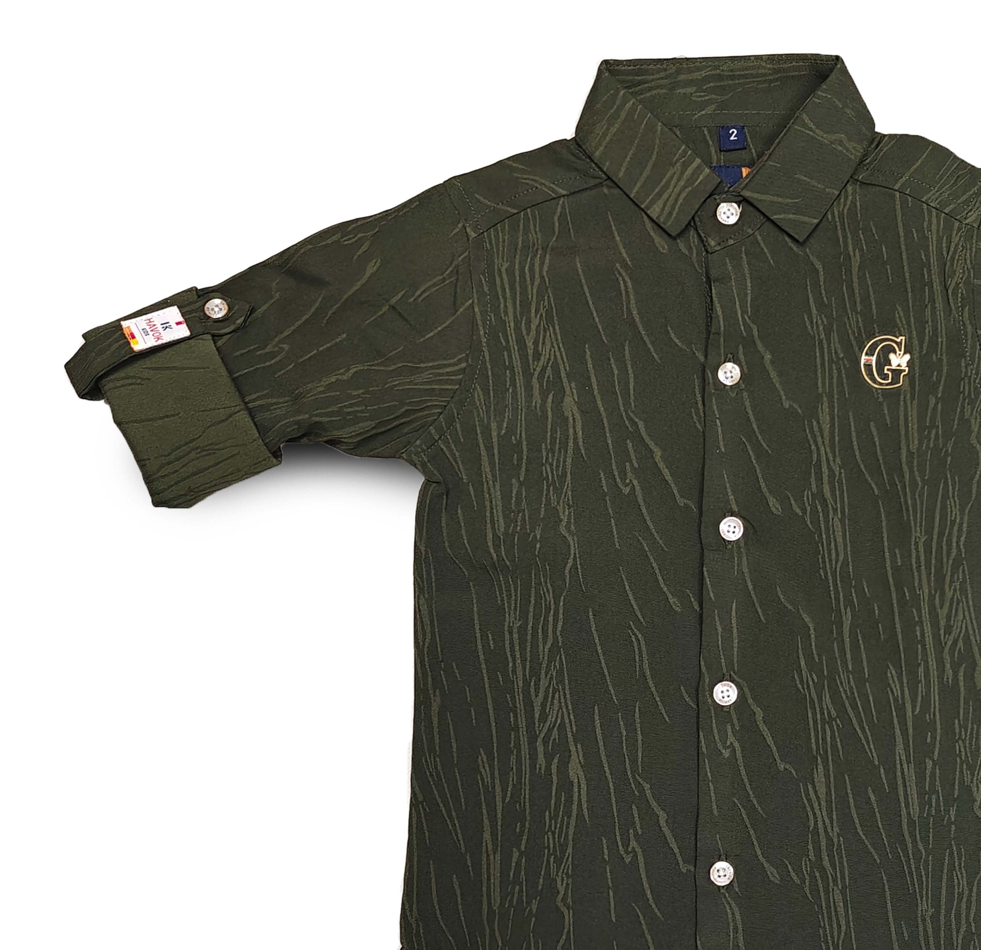 G Logo Green Shirt for boys