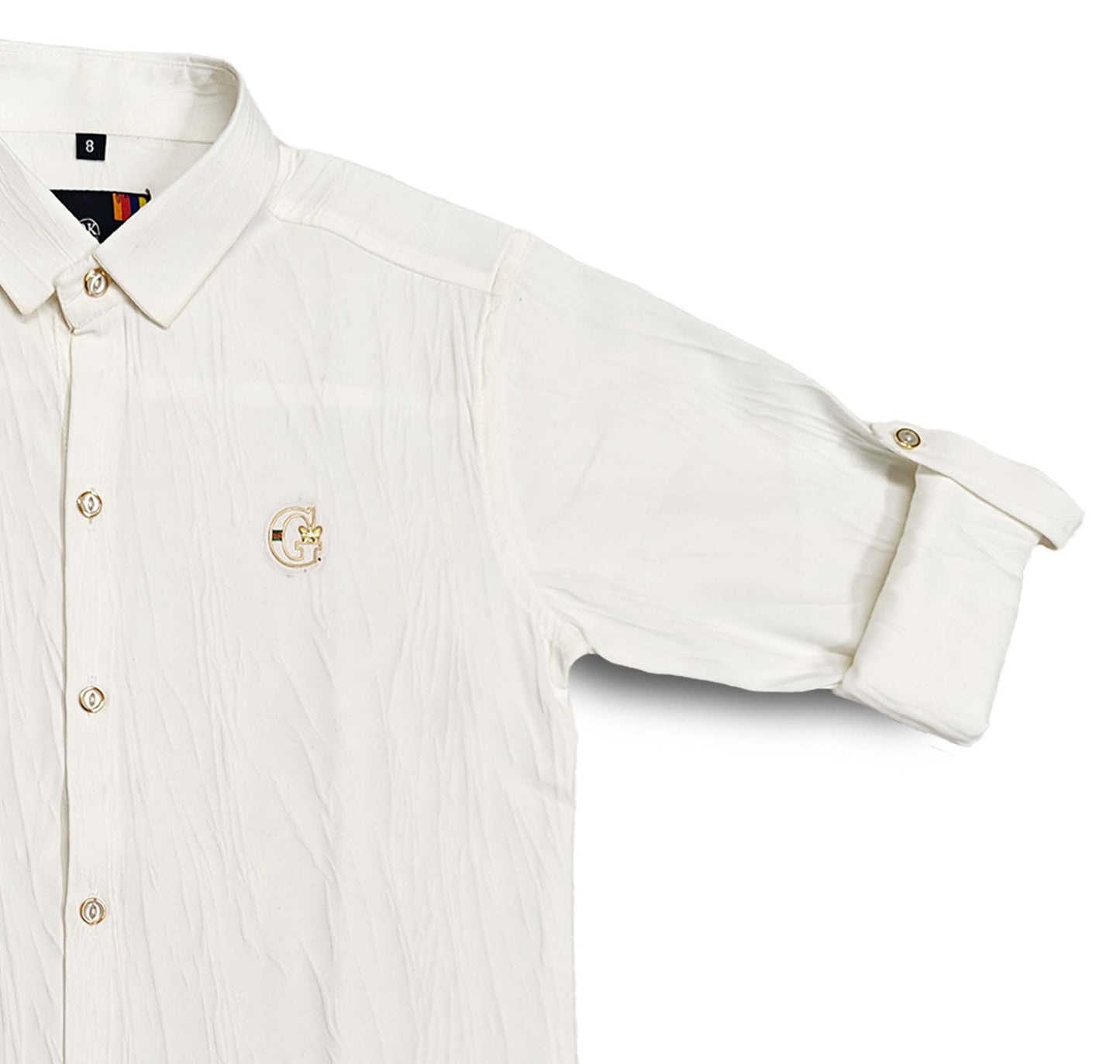 G Logo White Full Sleeve Shirt