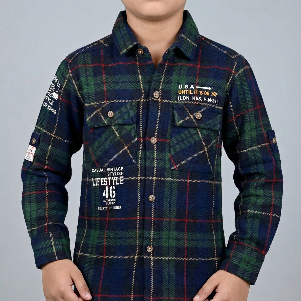 Havok Boys Plaid Cotton Shirt Havok kids