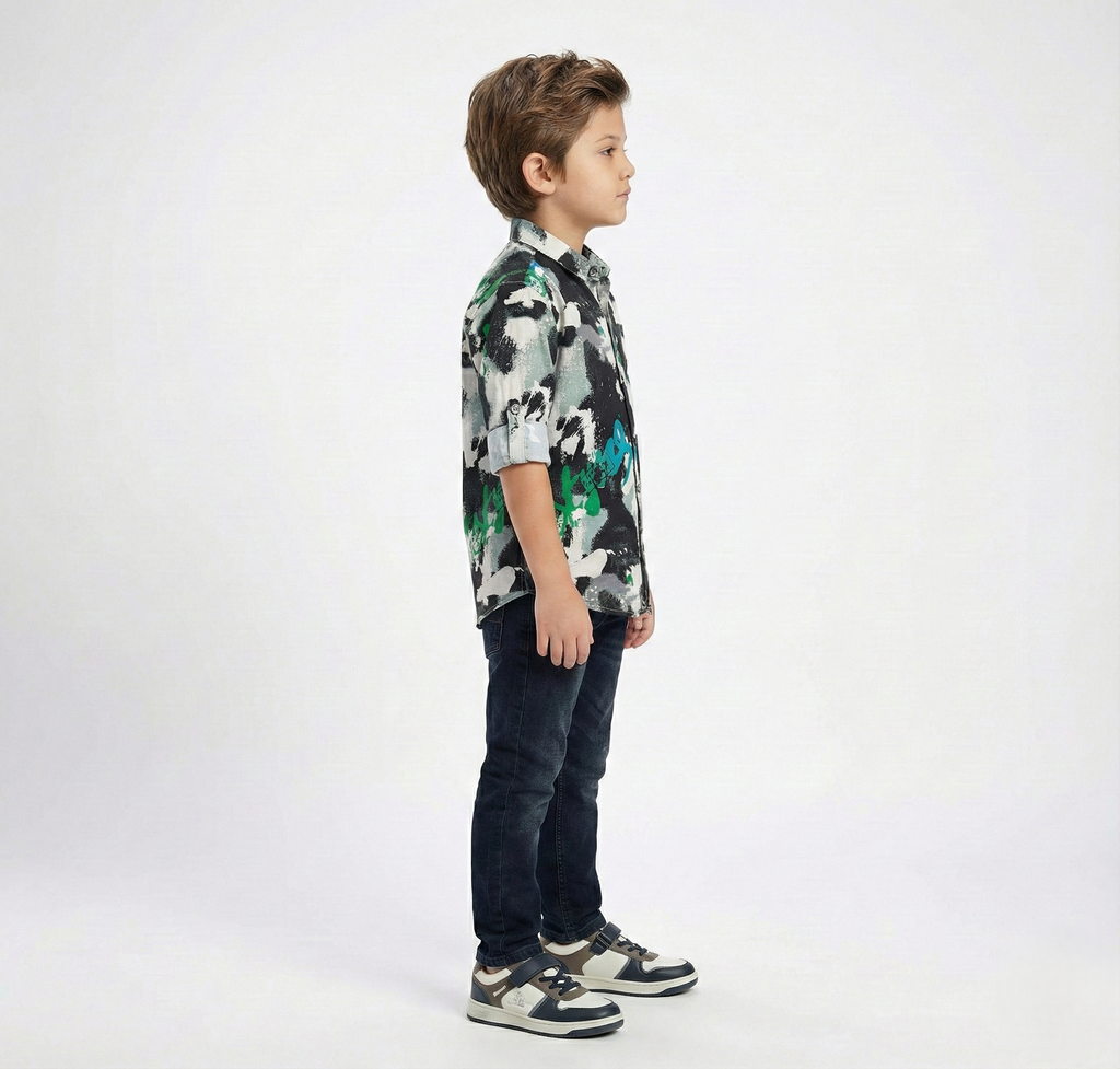 Havok Boys Abstract Camo & Graffiti Button-Down Shirt Havok kids