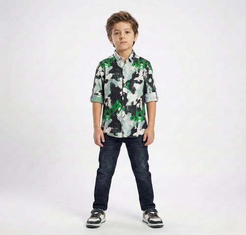 Havok Boys Abstract Camo & Graffiti Button-Down Shirt Havok kids