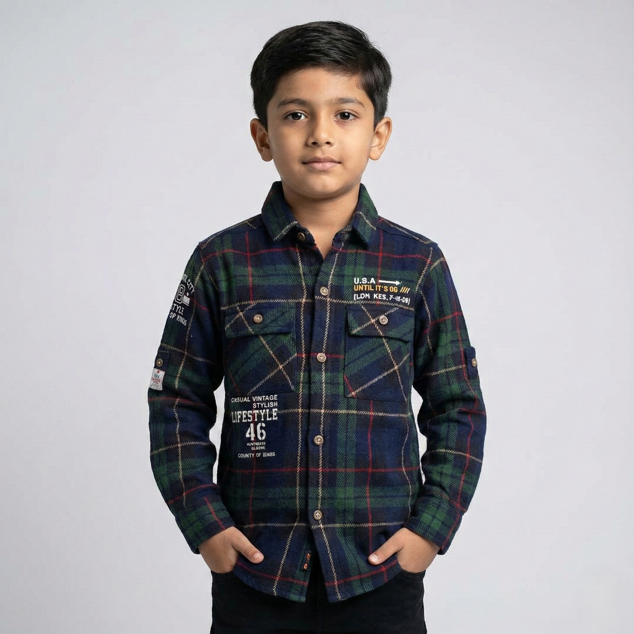 Havok Boys Plaid Cotton Shirt Havok kids