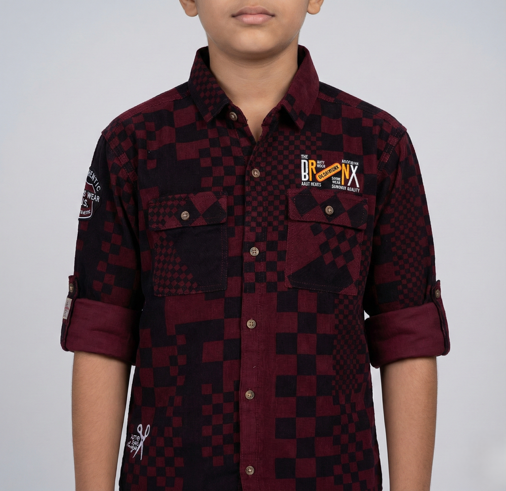 Havok Boys Button-Down Red checkered Shirt Havok kids