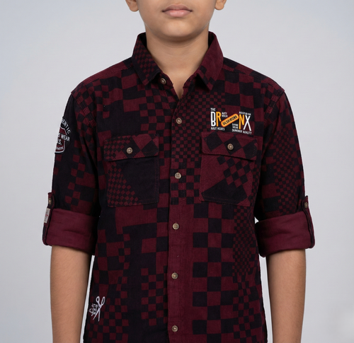 Havok Boys Button-Down Red checkered Shirt Havok kids