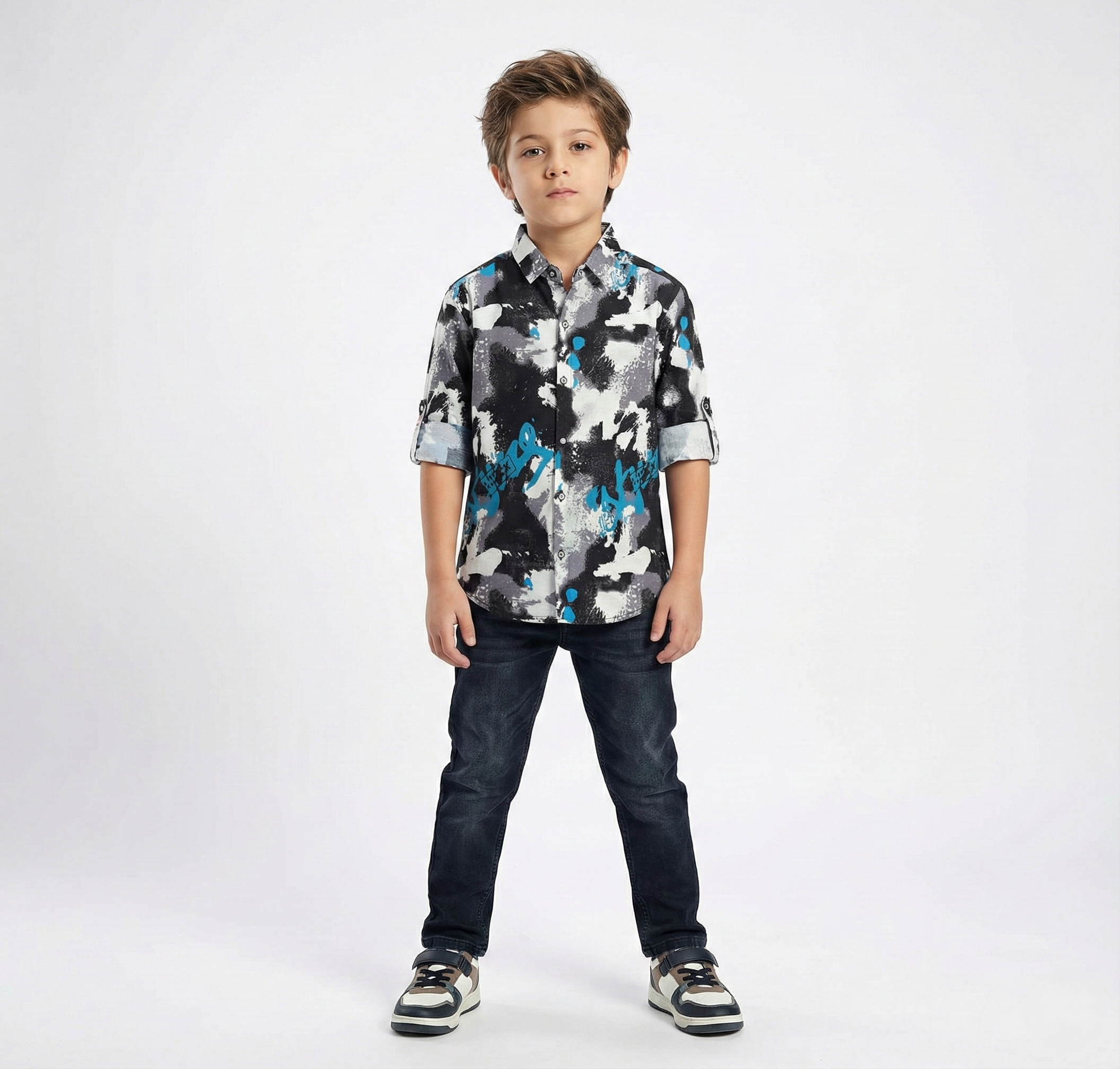 Havok Boys Abstract Camo & Graffiti Button-Down Shirt Havok kids