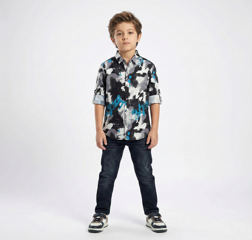 Havok Boys Abstract Camo & Graffiti Button-Down Shirt Havok kids