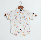 Havok Infant White Cotton Butterfly Print