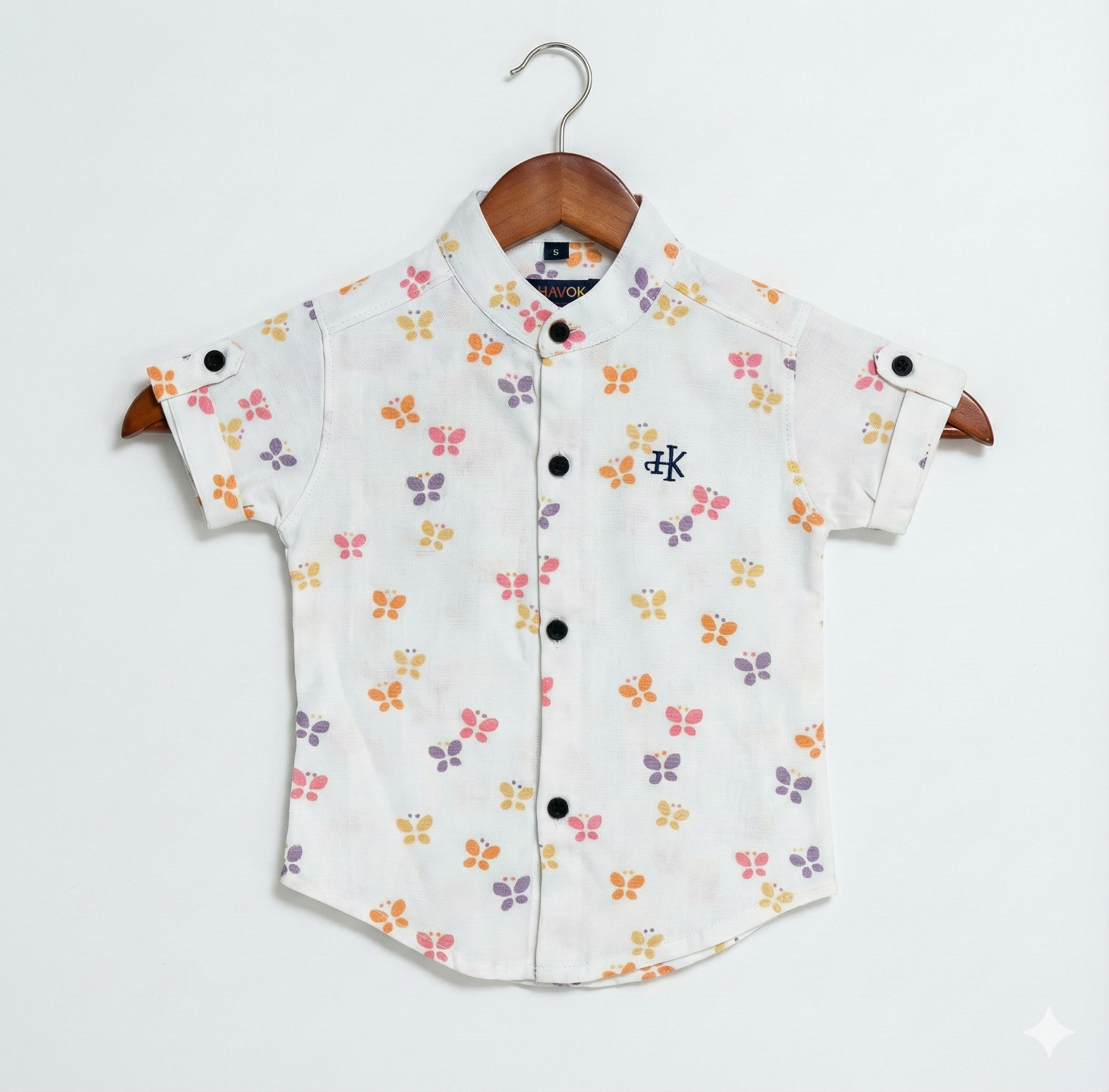 Havok Infant White Cotton Butterfly Print