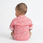 Havok Infant Pink Shirt for Boys Full Sleeve Snowman Print Button-Down Cotton Shirt-Small