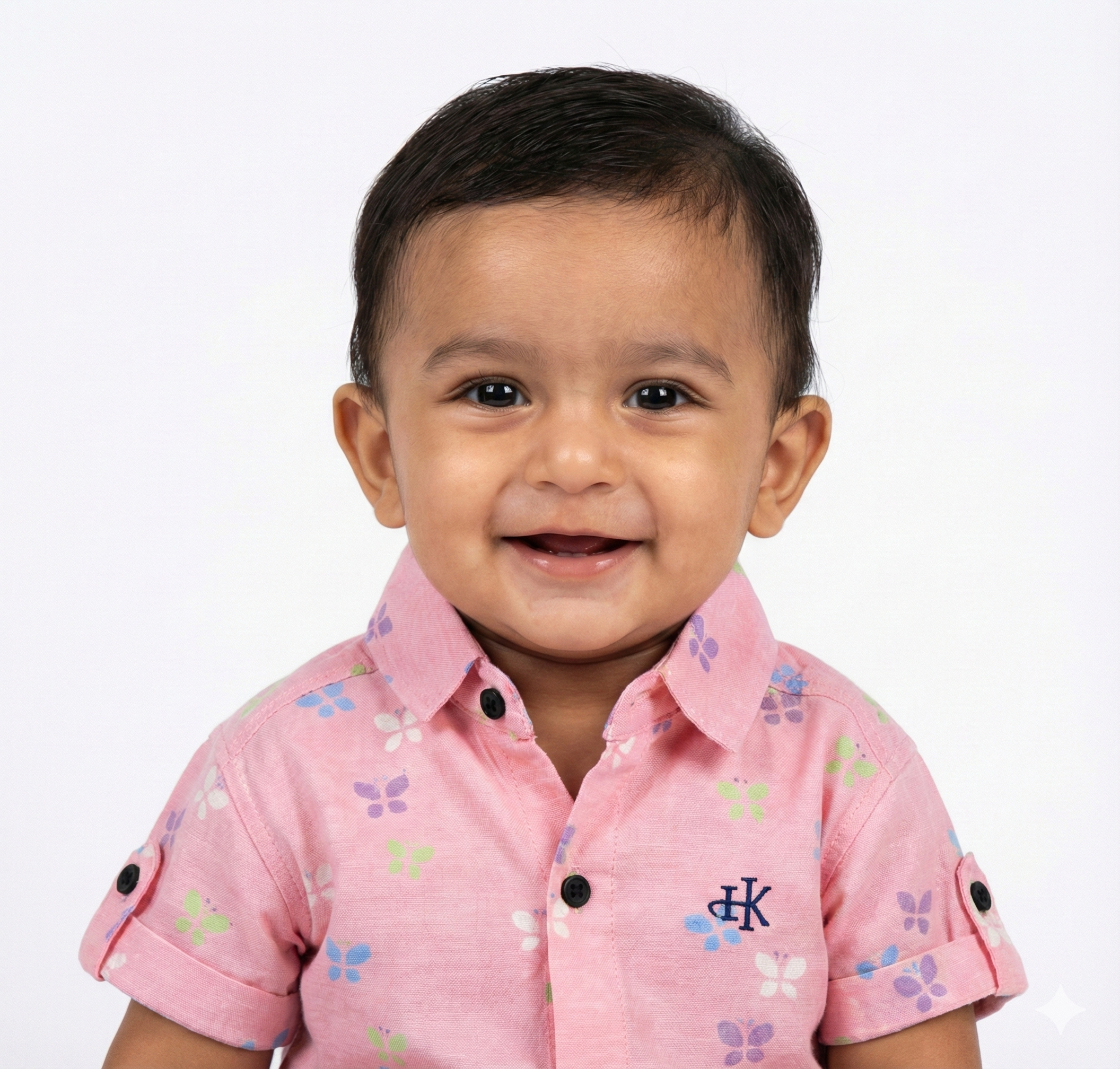 Havok Infant Pink Shirt for Boys Half Sleeve Butterfly