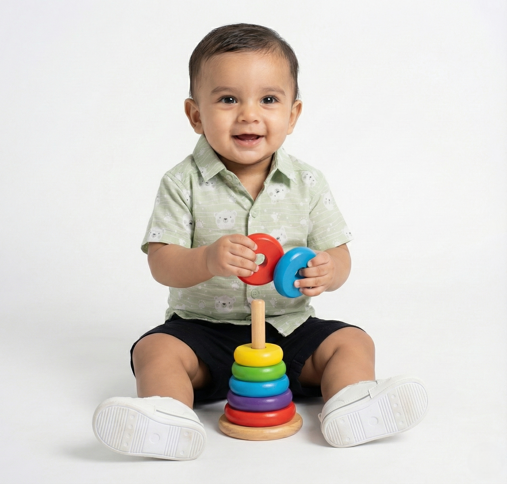 Havok Infant printed Green Shirt Havok kids