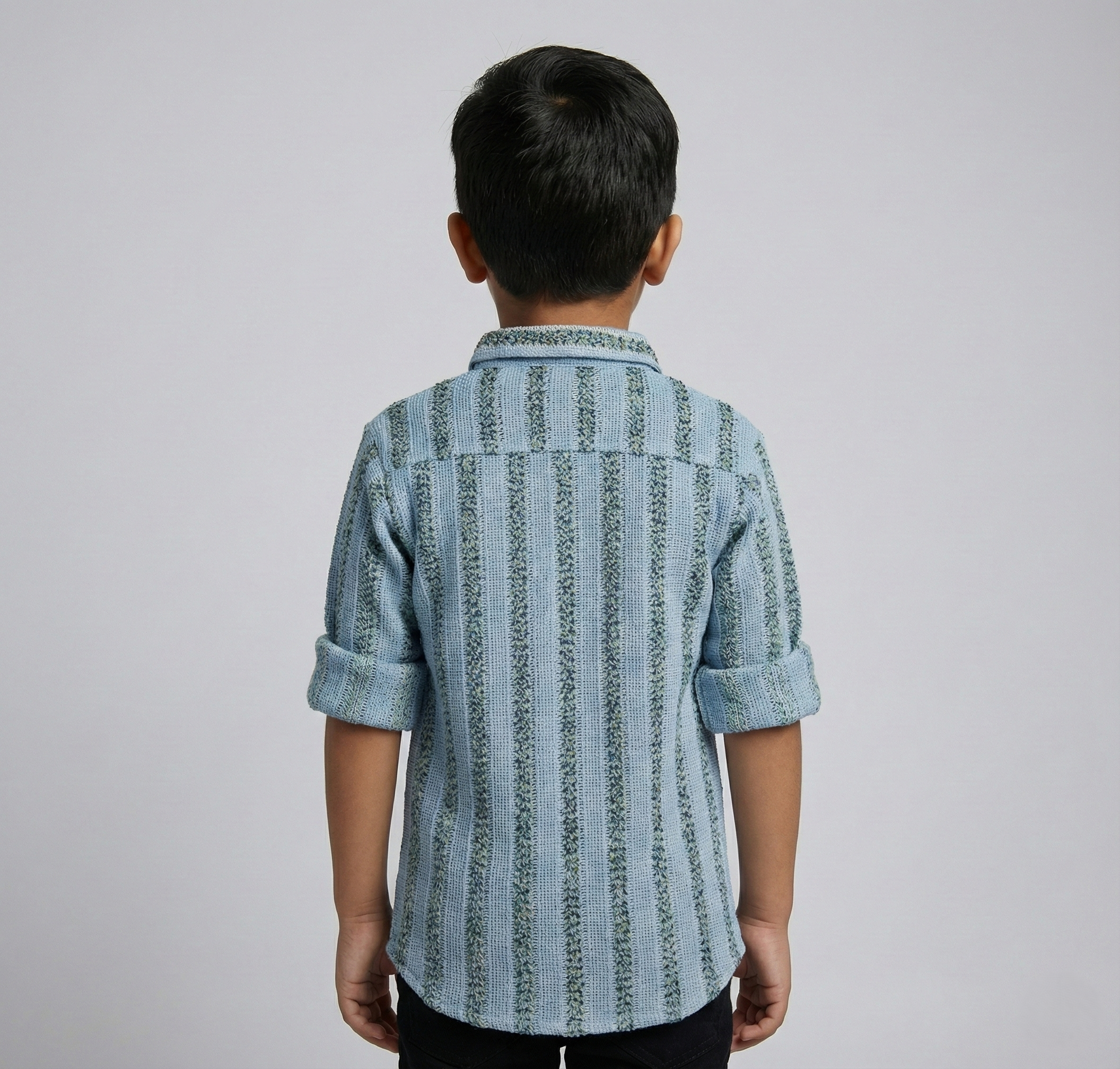 Havok Boys Premium Textured Blue Casual Shirt Havok kids