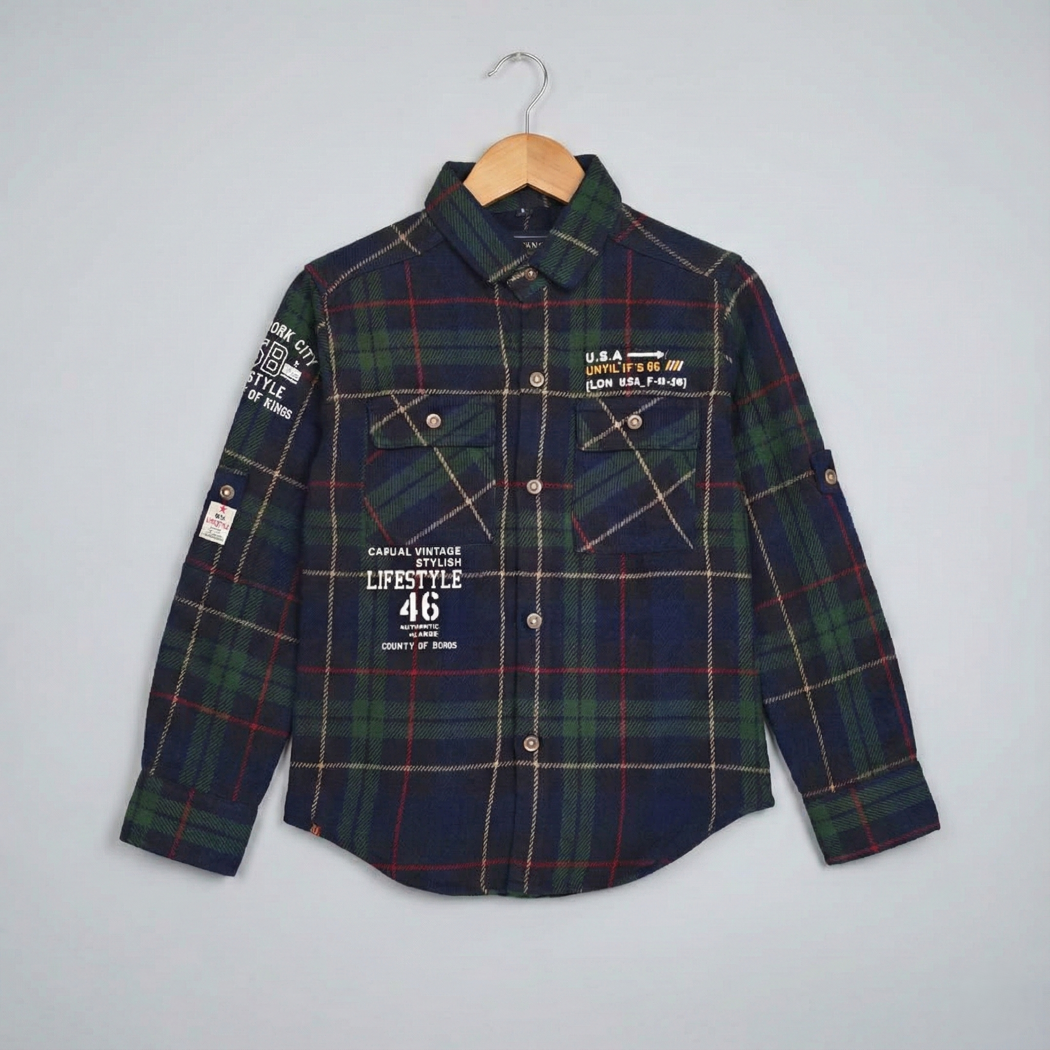 Havok Boys Plaid Cotton Shirt Havok kids