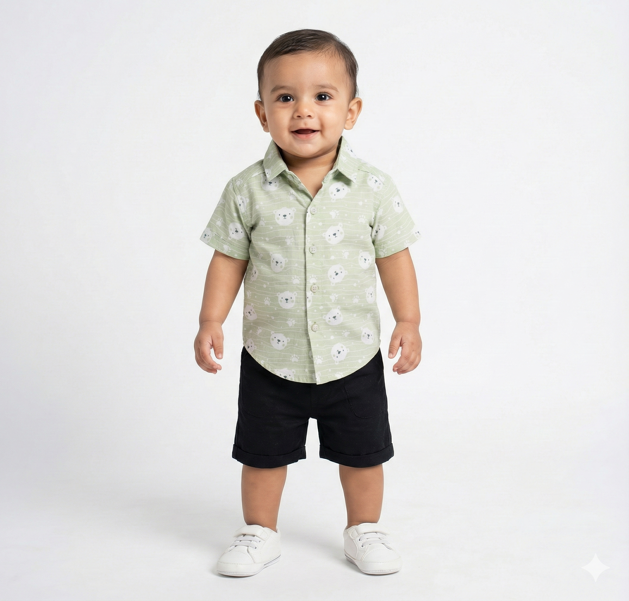 Havok Infant printed Green Shirt Havok kids