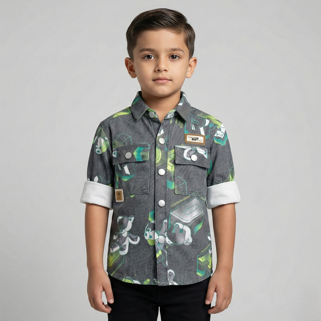 Havok Boys Casual  Printed polycotton Shirt Havok kids