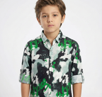 Havok Boys Abstract Camo & Graffiti Button-Down Shirt Havok kids