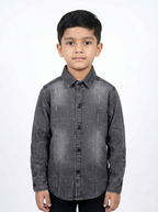 Havok boy Dark Grey Denim Button-Down Shirt