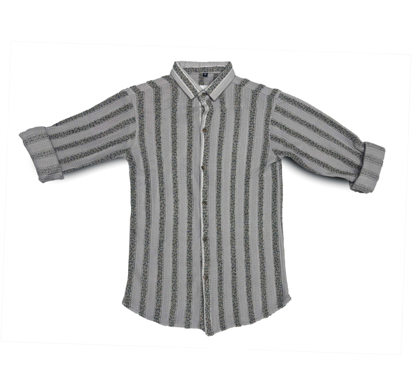 Grey Stripe Shirt Full Sleeve