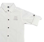 Havok Boys H Logo White Textured Cotton Shirt