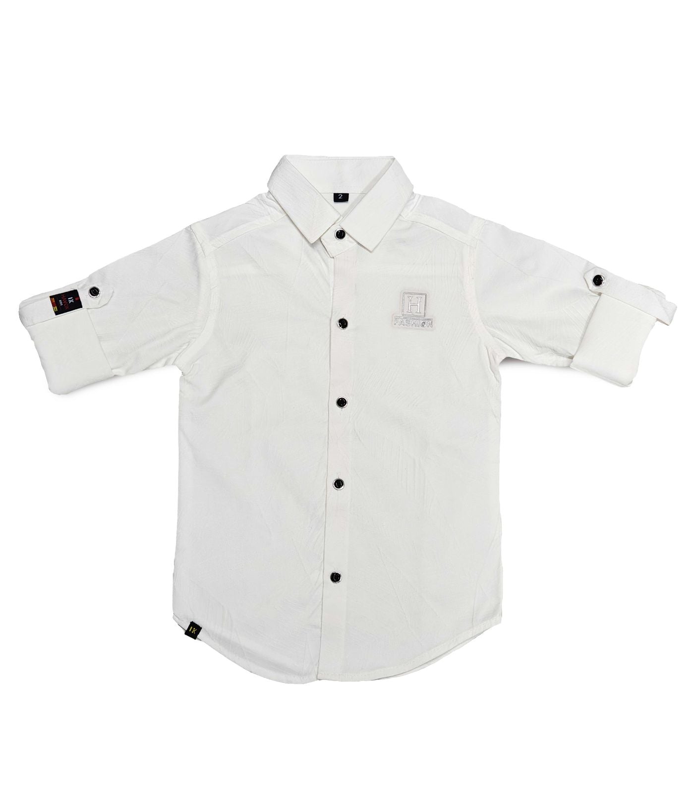 H Logo White Shirt Full Sleeve 