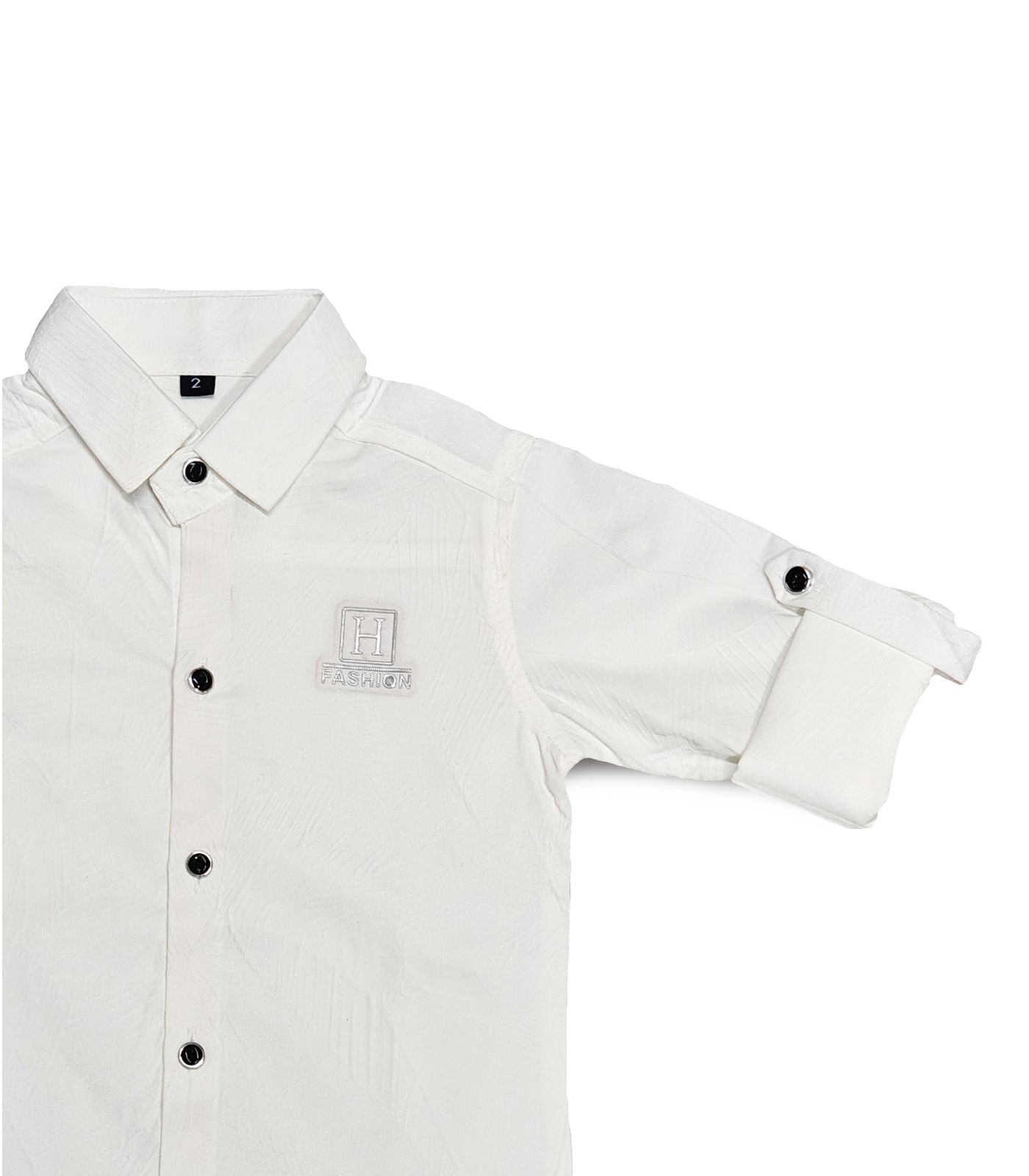 H Logo White Shirt Full Sleeve 