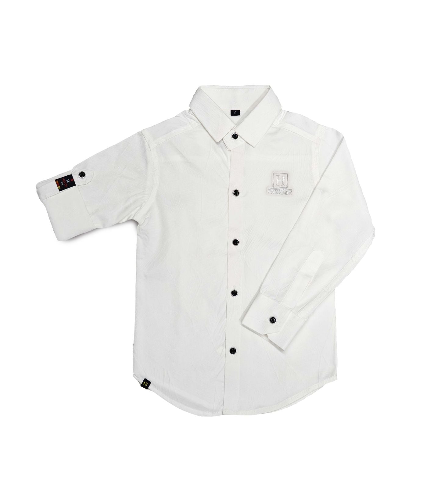 H Logo White Shirt Full Sleeve 