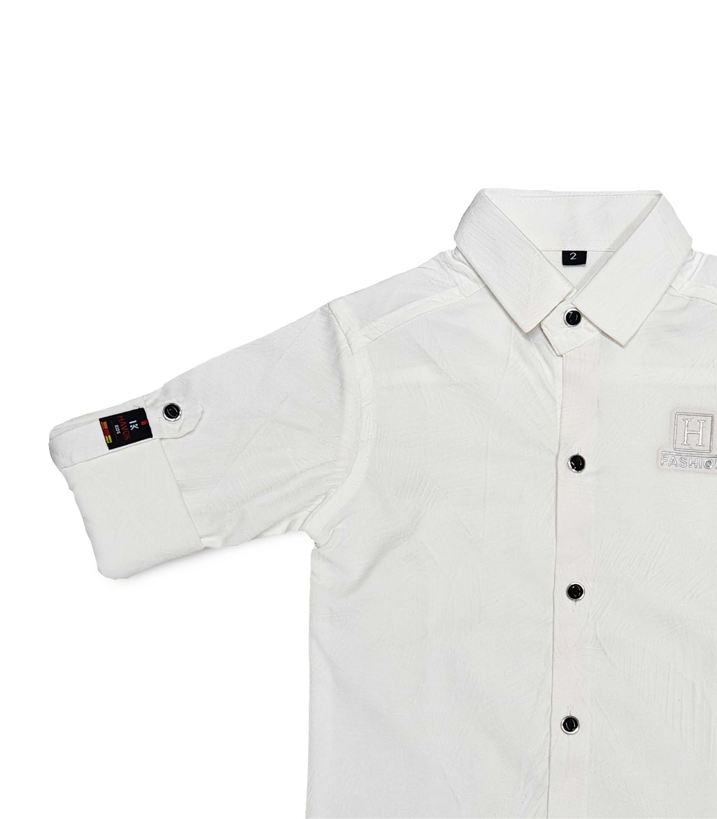 H Logo White Shirt Full Sleeve 