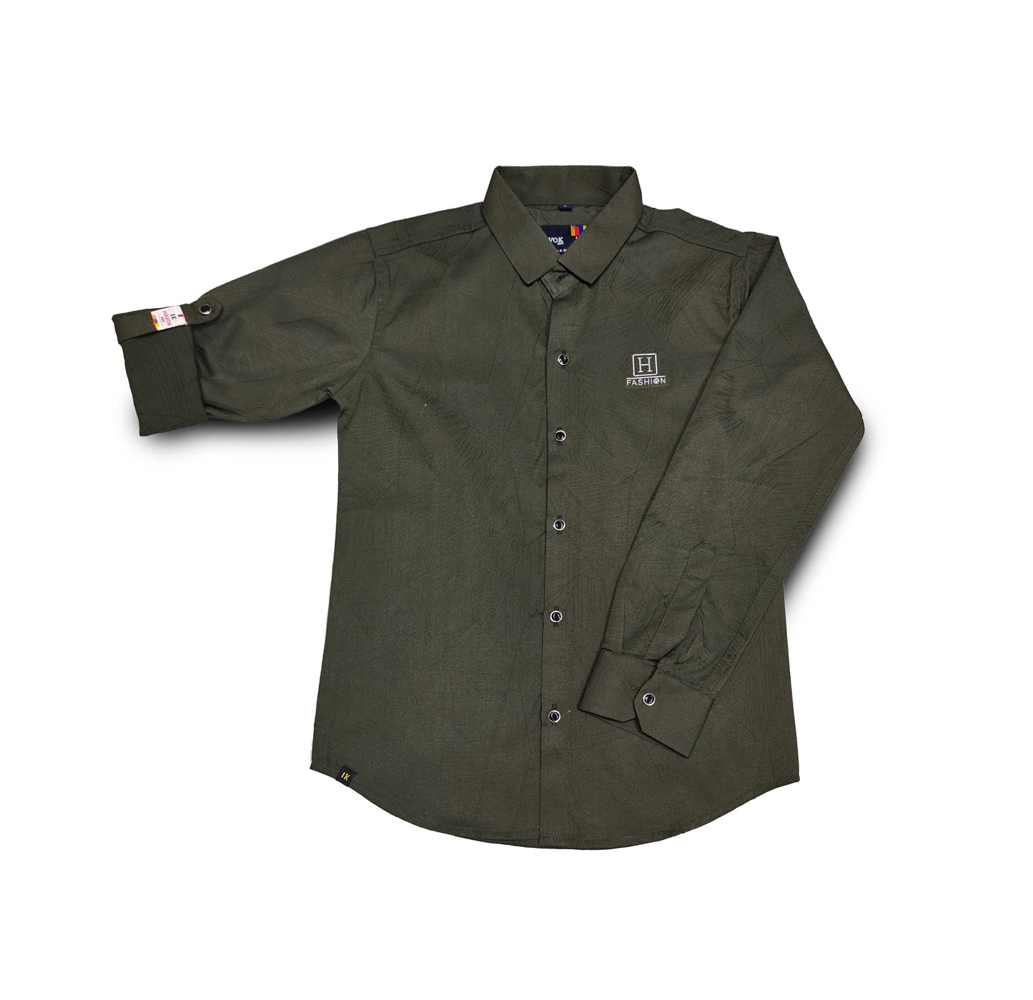 H Logo Green Shirt Full Sleeve